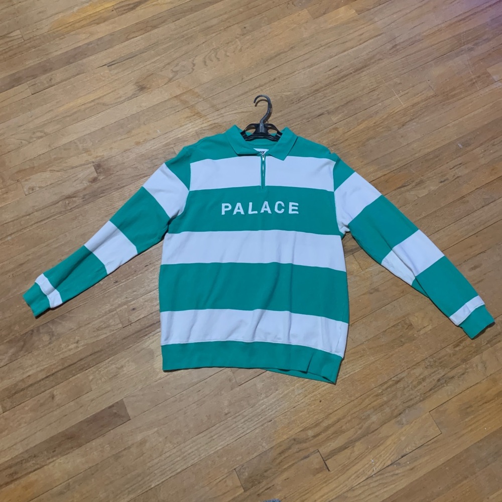PALACE Striped 1/4 zip - Size XL